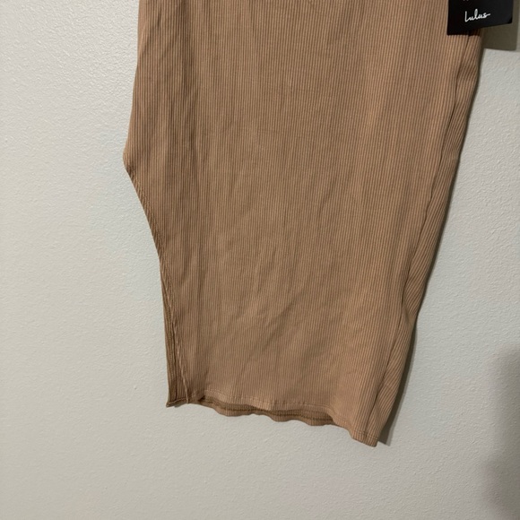 Lulu’s Set For Life Tan Bodycon Midi Skirt—M - Picture 5 of 12